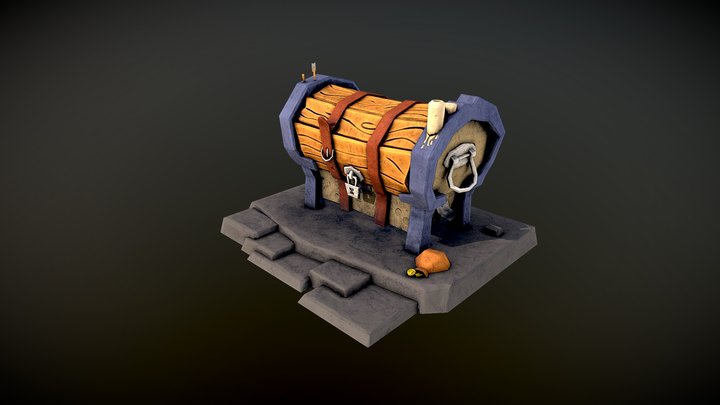 Stylized Chest 3D Model
