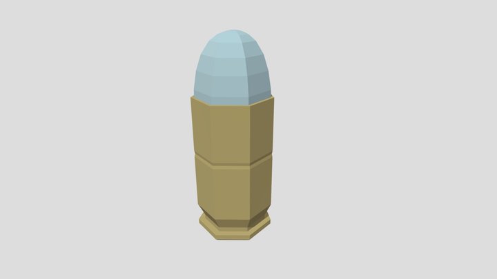 Low-Poly 45 ACP (WW2 PROJECT) 3D Model