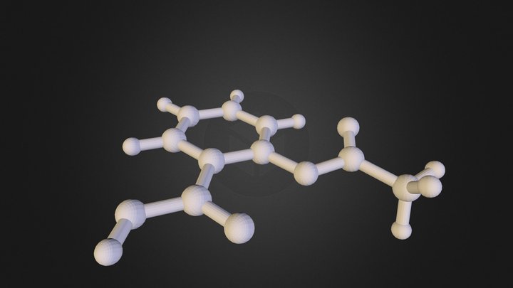 Aspirin 3 D Structure 3D Model
