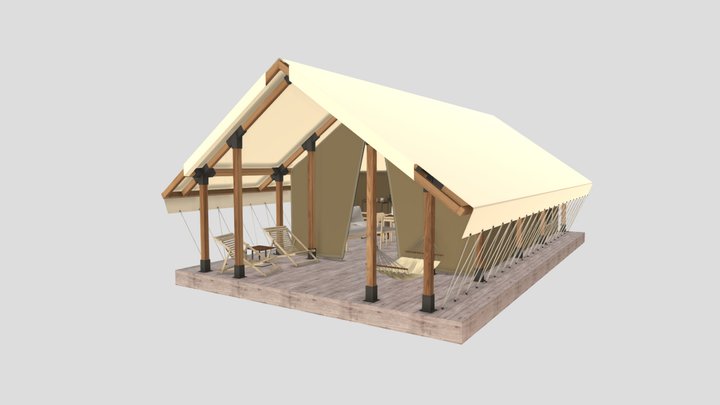 Глэмпинг 4х6 TerraTents 3D Model