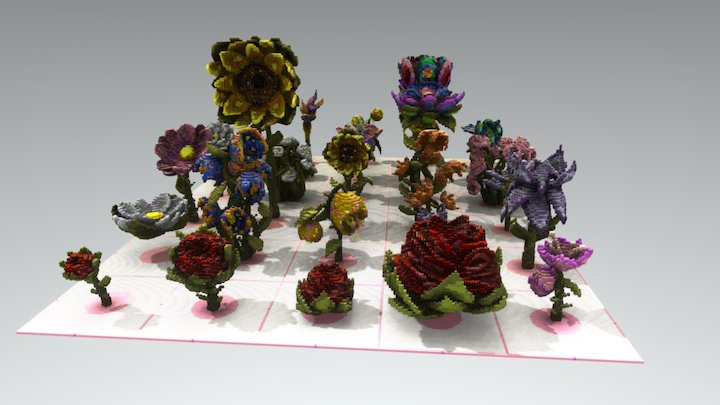 Flower Bundle 3D Model