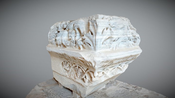 Umm_Qais Lion Face Stone 3D Model