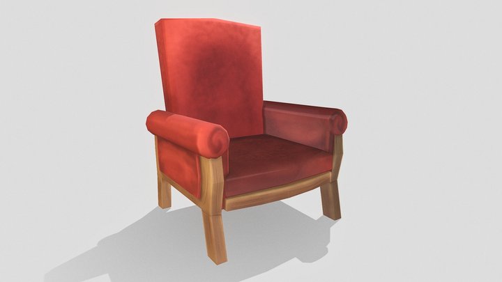 Stylized Sofa (Game Ready Asset)  | Hand Painted 3D Model