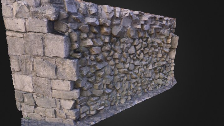 Lviv Stone Wall 3D Model