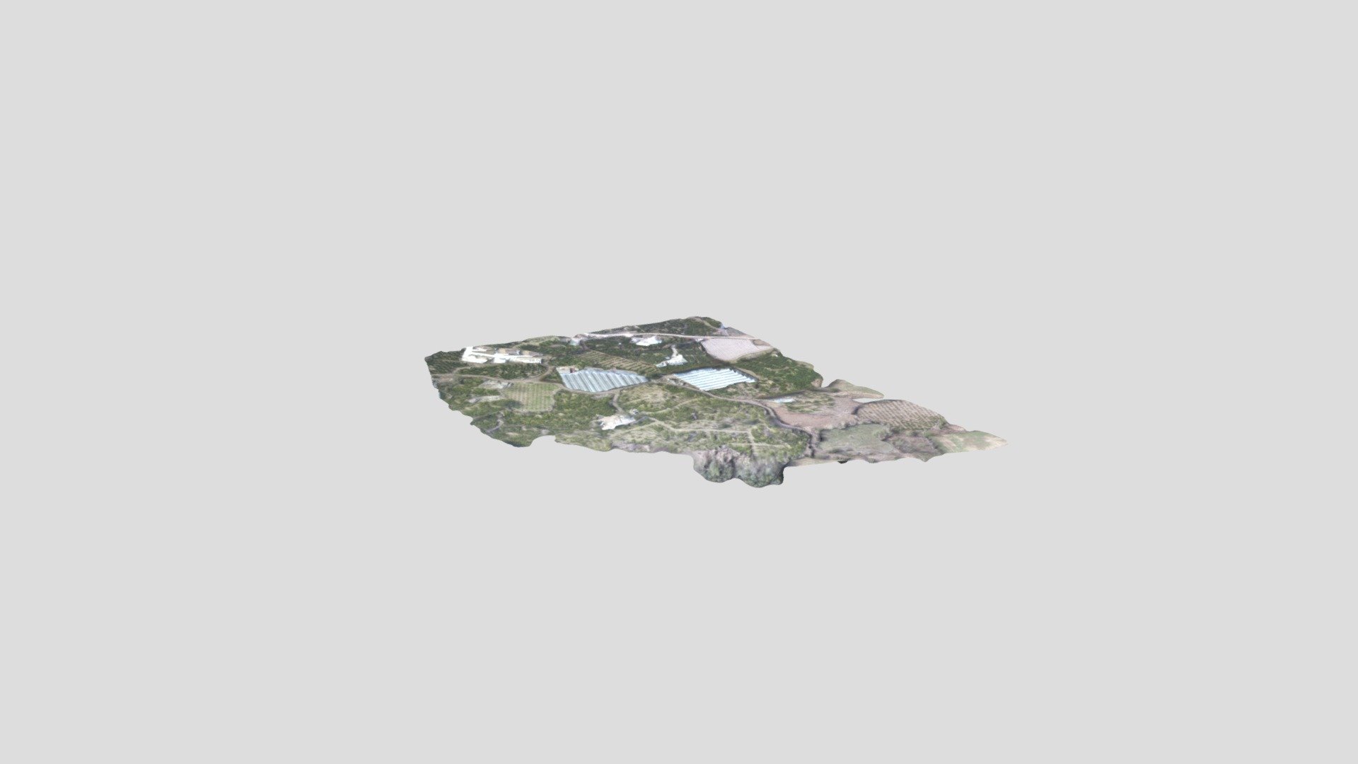 Jeju Island Simplified 3d Mesh