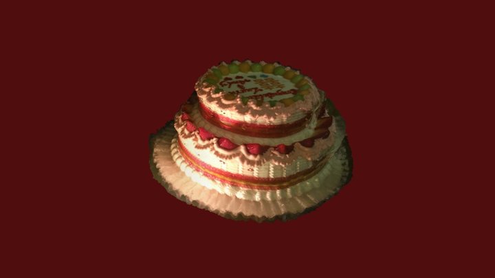 Laura and Andy's Wedding Cake 3D Model