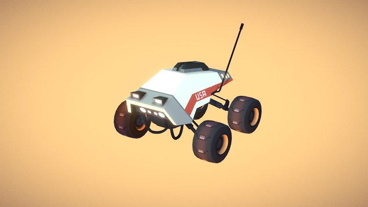 Mars Rover Character 3D Model