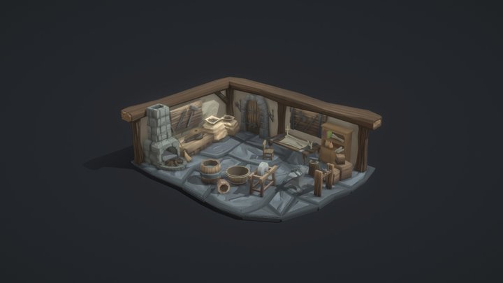 MedievalBlacksmith_Interior 3D Model