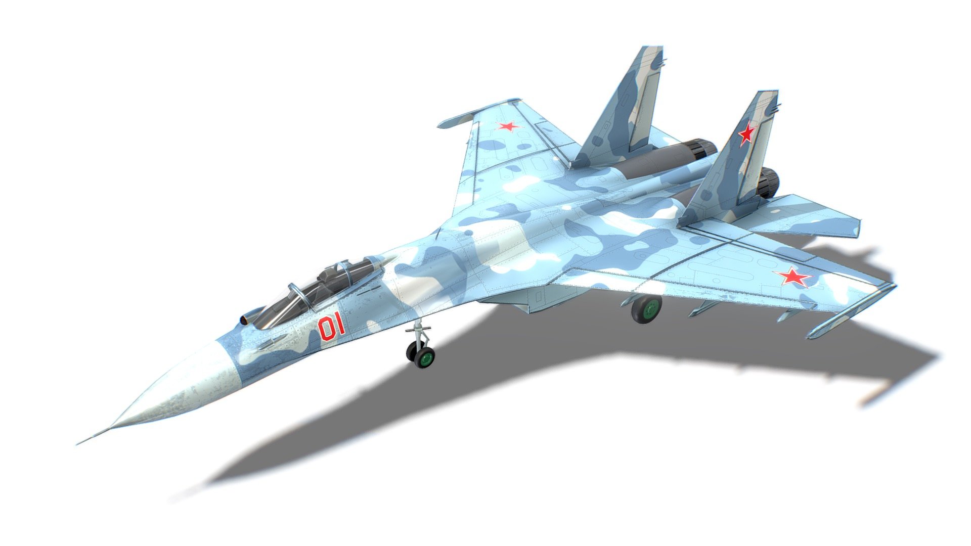 SU-27 Flanker Jet Fighter Aircraft