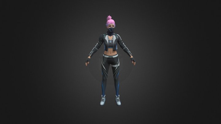 Free Fire Female Bundle model 3D Model