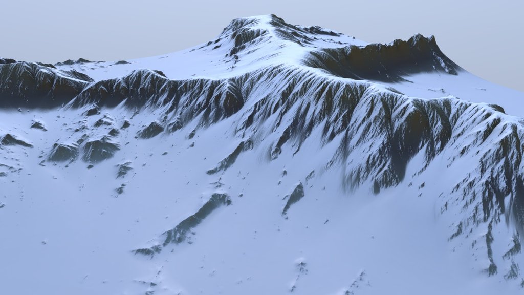Rocky Glacier - Snowy Landscape - Terrain