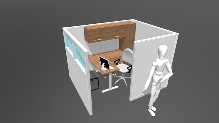 Small cubicle 3D Model