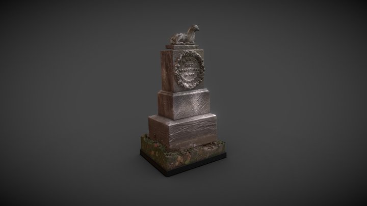 Headstone from 1860 — Green-Wood Cemetery 3D Model