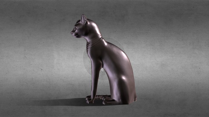 Cat at The British 3D Model