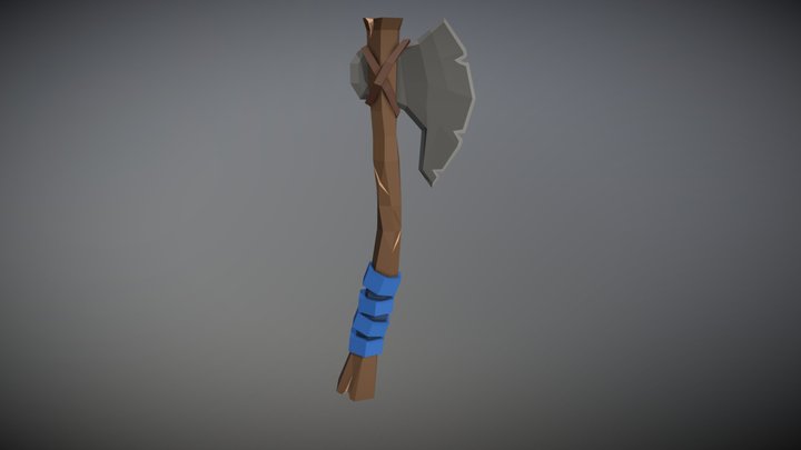 Low Poly Hand-Axe 3D Model