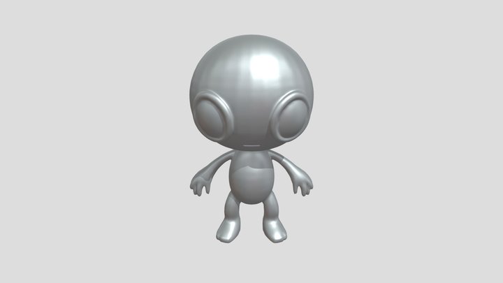 cartoon alien figure 3D Model