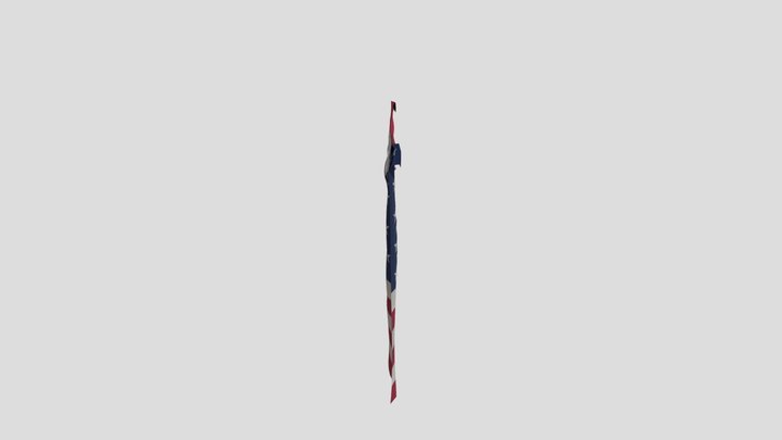Hanging_flag_united_states 3D Model