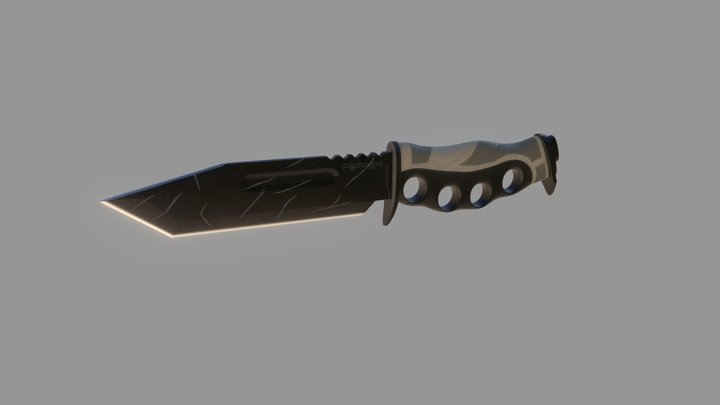 Ripper Combat Knife 3D Model