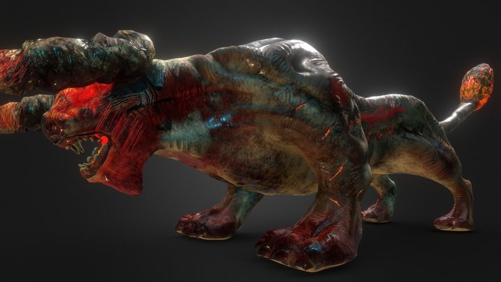 Demon Bull Cat 3D Model