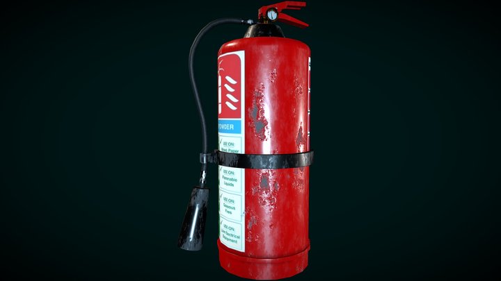 Fire Extinguisher - Medium Size 3D Model