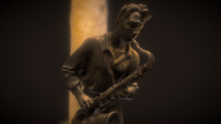 Sculpture "Saxophonist" in Chelyabinsk on Kirov