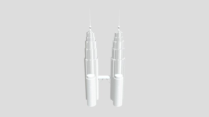 PETRONAS Twin Towers (KLCC) 3D Model