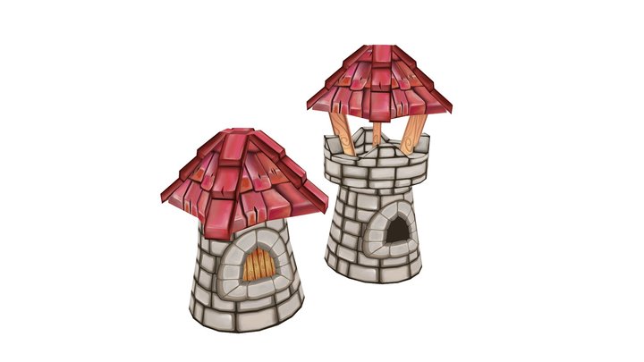 Medieval towers 3D Model