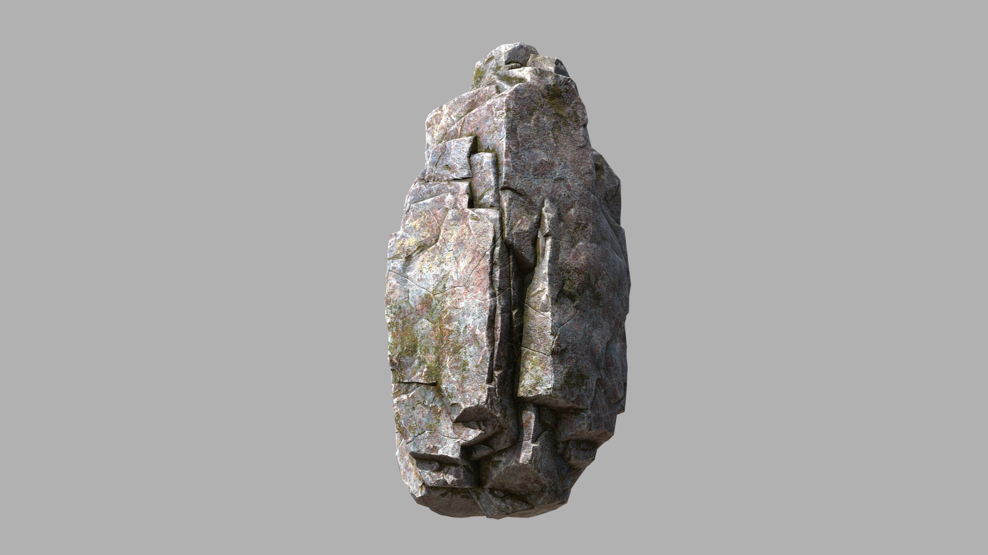 3D model Mossy Rock - This is a 3D model of the Mossy Rock. The 3D model is about a rock with a rough surface.