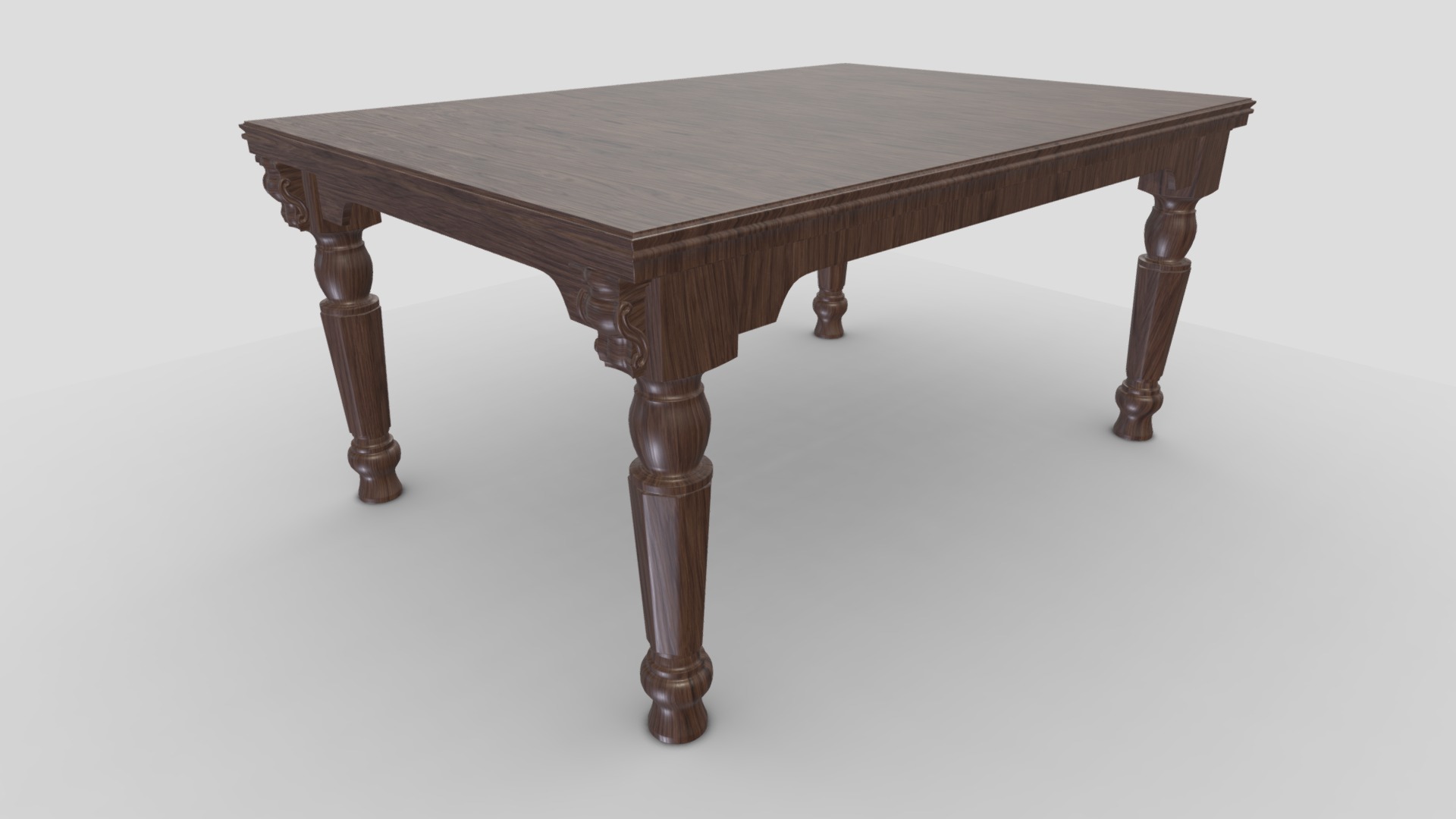 3D model Table 21 - This is a 3D model of the Table 21. The 3D model is about a wooden table with legs.