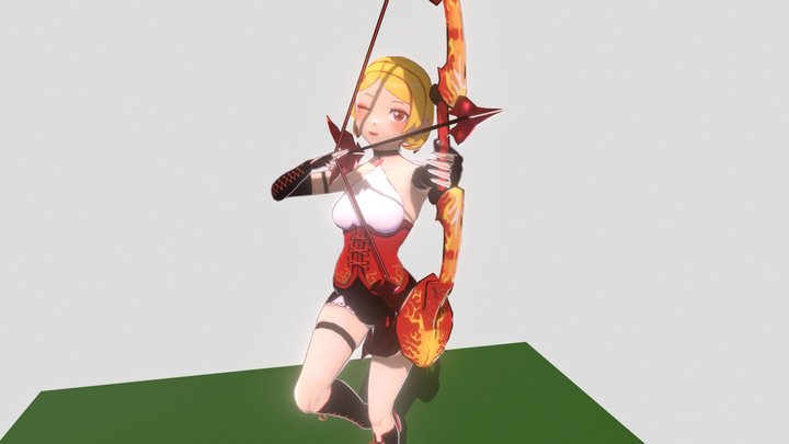 anime girl 3D Model