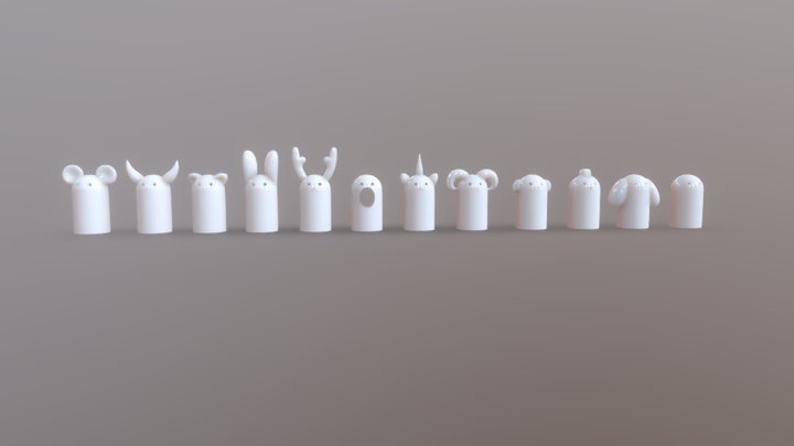 Animal Chess 3D Model