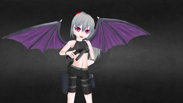 VampireGirl 3D Model