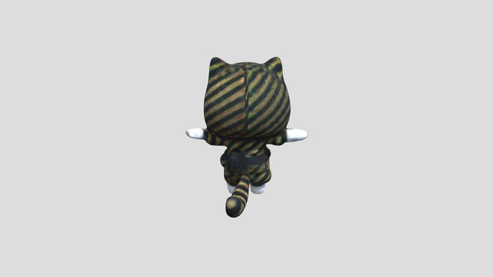 Plush cat ai 3D Model