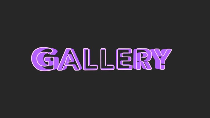 GALLERY SIGN FOR DECENTRALAND 3D Model