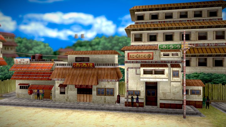 Japaneses Town – Modello 3D gratuito STL