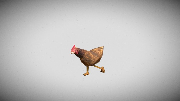 Chicken LowPoly PSX 3D Model