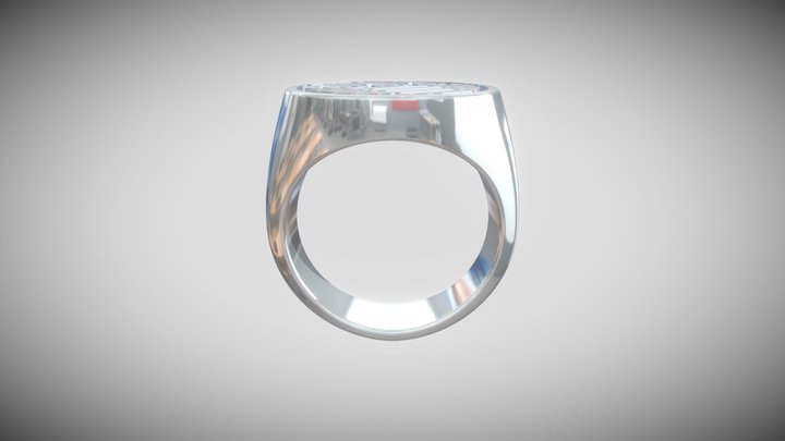 Water Element Ring 3D Model