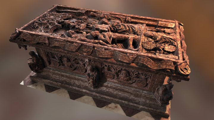 Grabmal Ulrich v. Ebersberg Richardis v. Kärnten 3D Model