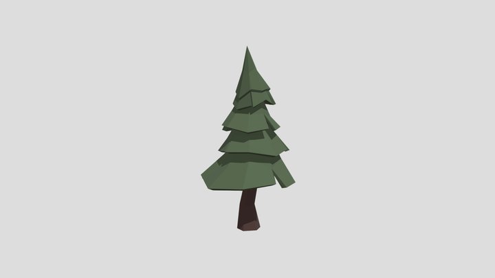 Pine Tree low poly 3D Model