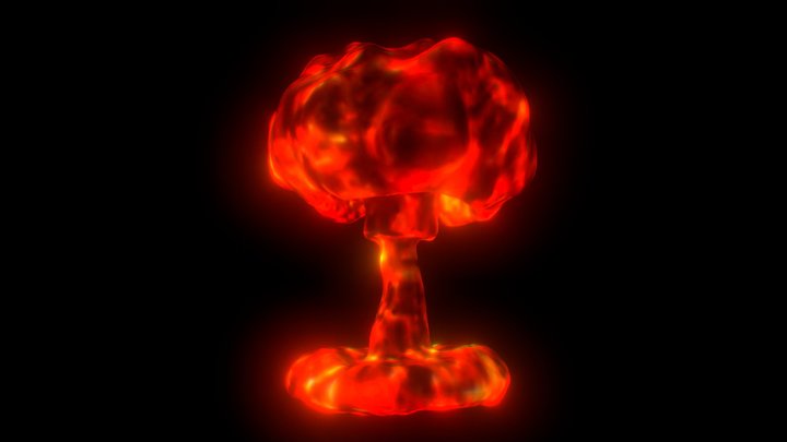 Mushroom cloud / Nuclear explosion 3D Model
