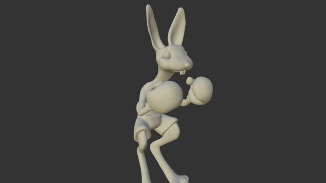 Boxing Rabbit 3D Model