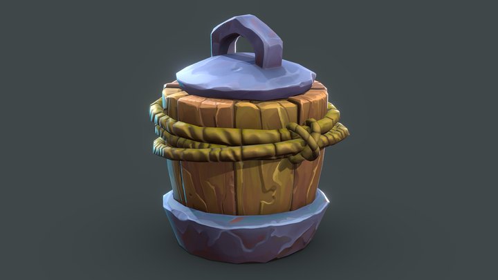 Stylized bucket | Wayfinder fan art 3D Model