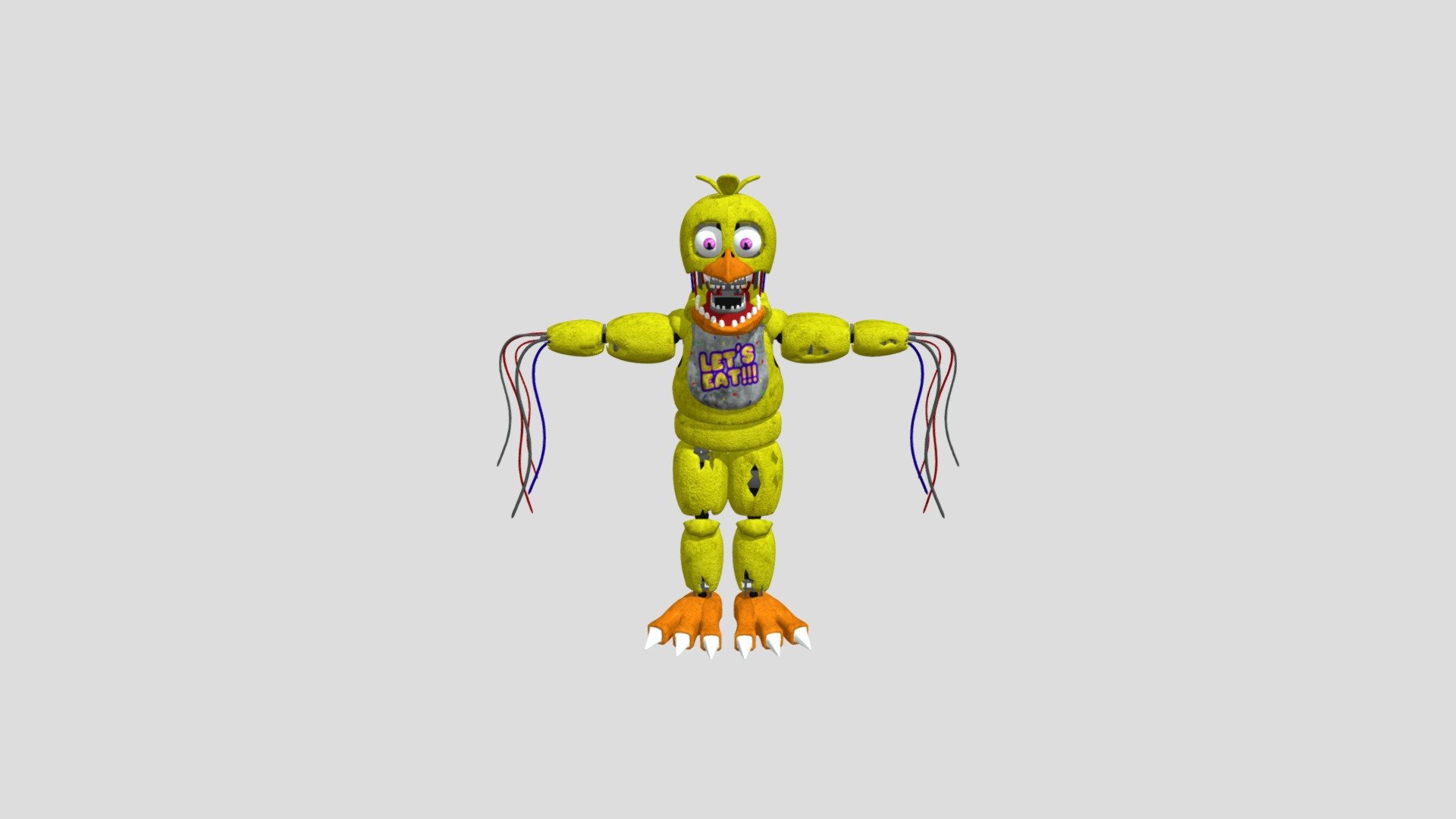 FNaF 2 Withered Chica - Download Free 3D model by lissandroamorarios  (@lissandroamorarios) [9ce35f6]