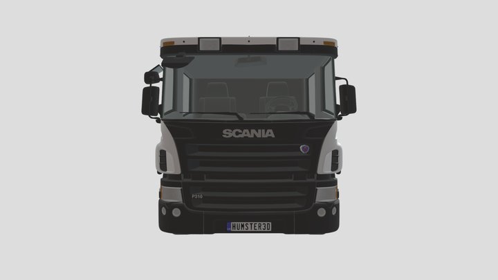 Scania P310 Crew Cab Chassis Truck 2011 3D Model