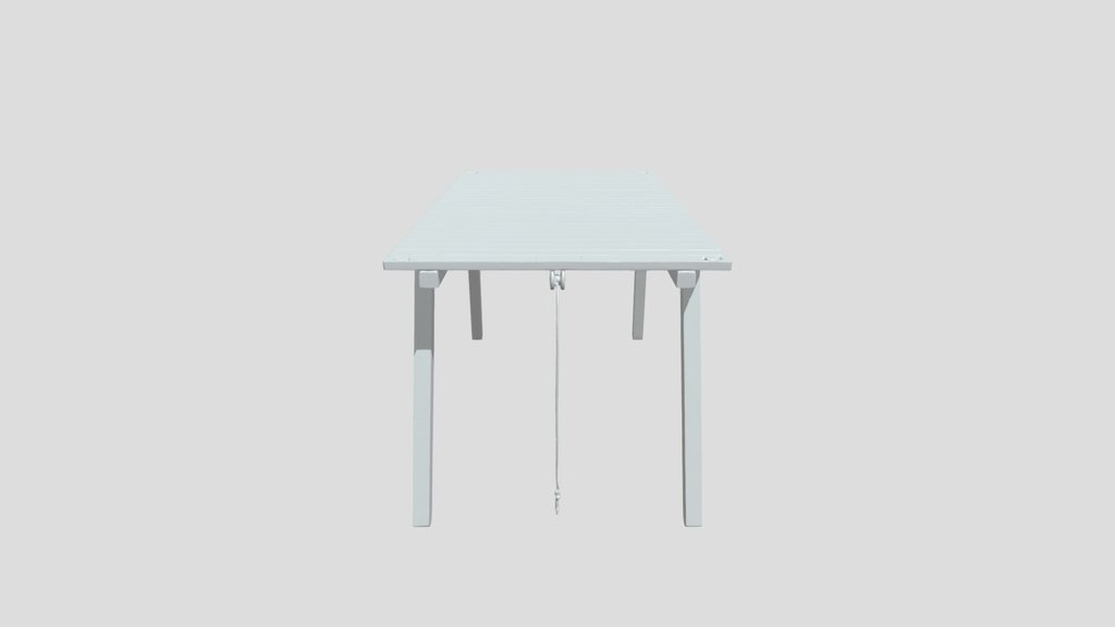 A foldable wooden table
