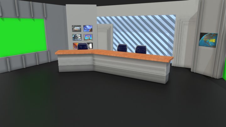 ANT1 News 1991 Studio 3D Model