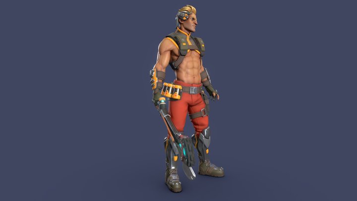 Stylized Wasteland Character 3D Model