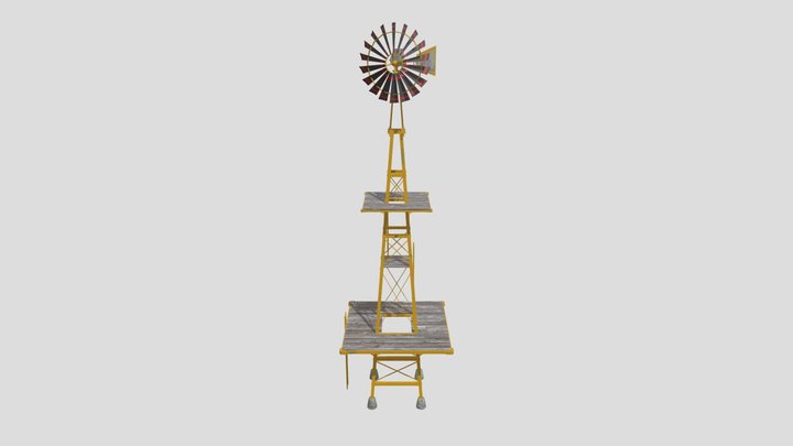 Old Windmill 3D Model