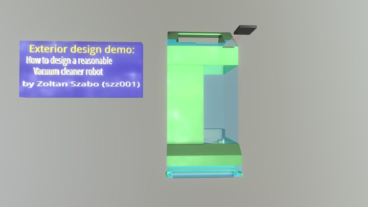 Vacuum cleaner robot exterior 3D 1_0 3D Model