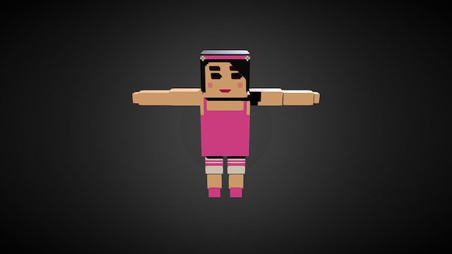 Cute Girl 3D Model
